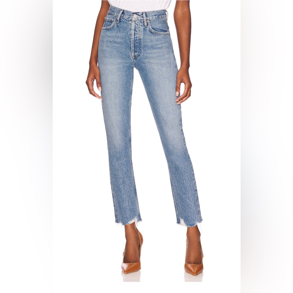 AGOLDE Riley High Rise Straight Crop Jeans